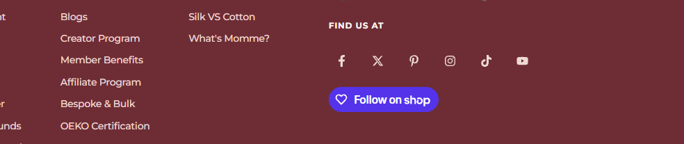 竞品 footer 社媒参考